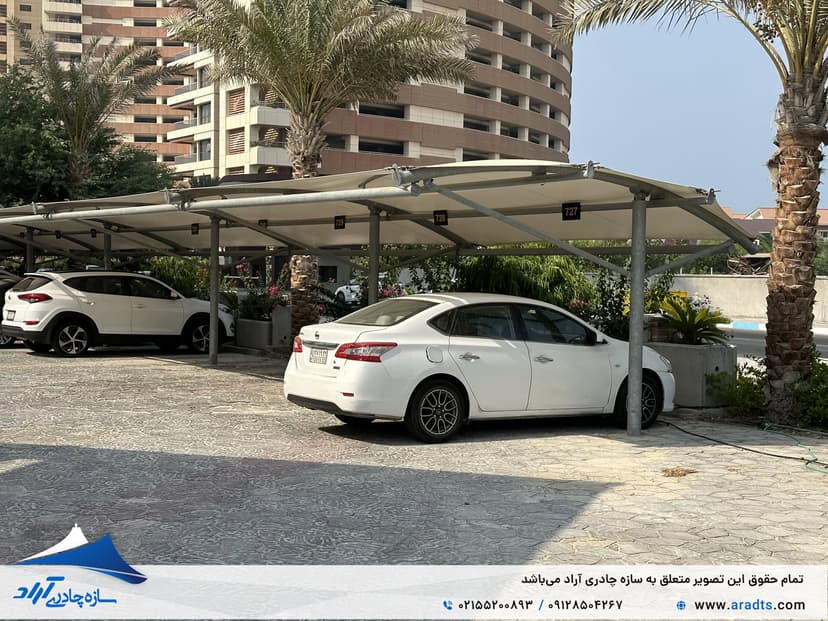 سایبان پارکینگ چادری کیش