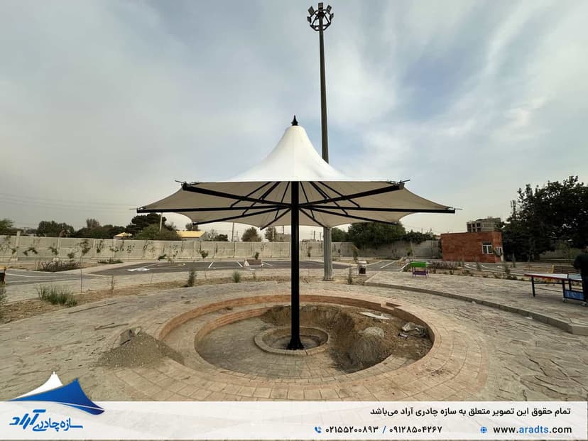 سایبان آلاچیق پارچه ای بوستان بانوان چهاردانگه